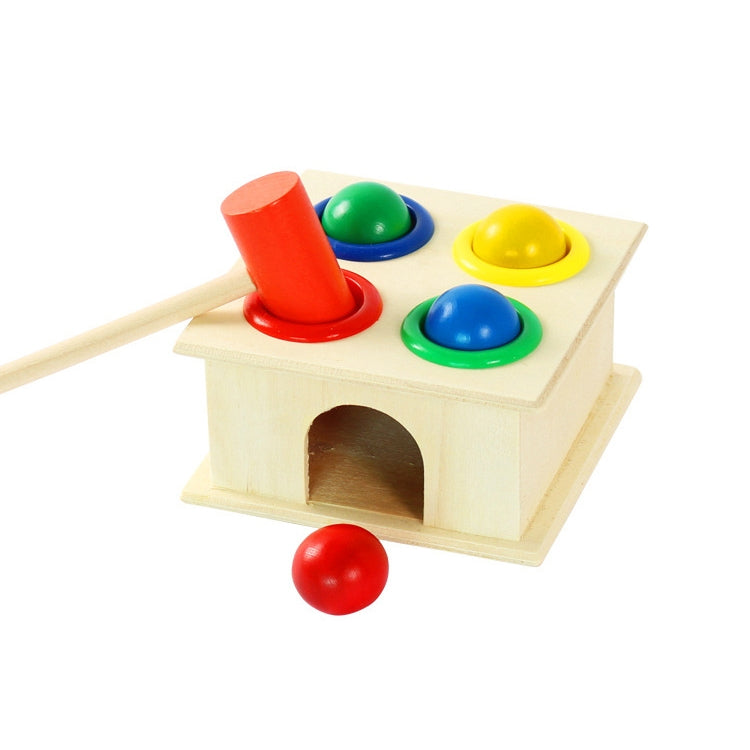 Mesa de golpeo de percusión de juguete intelectual de educación temprana para bebés, tamaño: 12 * 12 * 10 cm, Burlywood