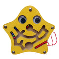 Juguete rompecabezas para niños Laberinto de animales magnético de madera de tamaño pequeño, Starfish, Snail, Frog, Duck, Fish, Owl, Ladybug, Tortoise, Monkey, Apple, New Small Fish, New Apple