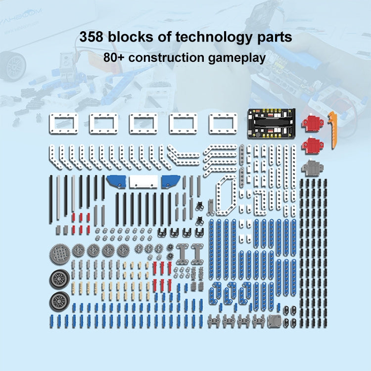 Yahboom 16 en 1 Building:bit Super Kit Kit de bloques de construcción programables Compatible con placa BBC Micro:bit V1.5/ V2, sin micro:bit, Super Kit