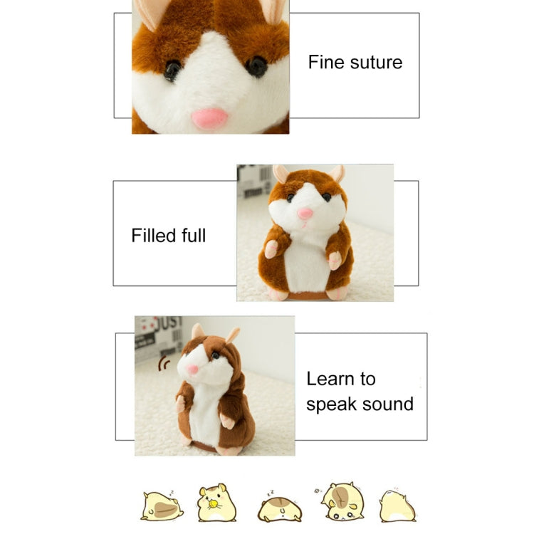 Juguetes educativos Hámster de dibujos animados Lindo Conviértete en Voles de grabación de sonido Regalo de cumpleaños para niños, Entrega de colores aleatorios, Tamaño: 15 * 8 * 8 cm, Plush Toys