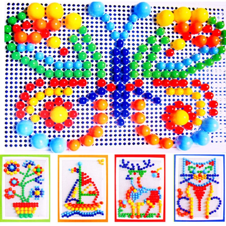 296 en 1 / Set Educativo para la Primera Infancia Creativo DIY Escritorio Seta Juego de Rompecabezas de Uñas Juguete, 296 in 1 / Green
