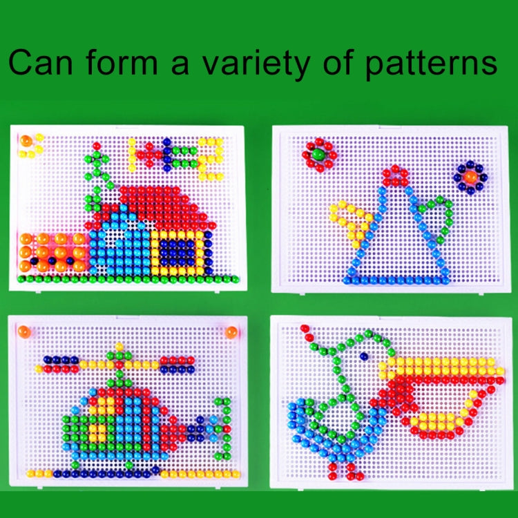 296 en 1 / Set Educativo para la Primera Infancia Creativo DIY Escritorio Seta Juego de Rompecabezas de Uñas Juguete, 296 in 1 / Green