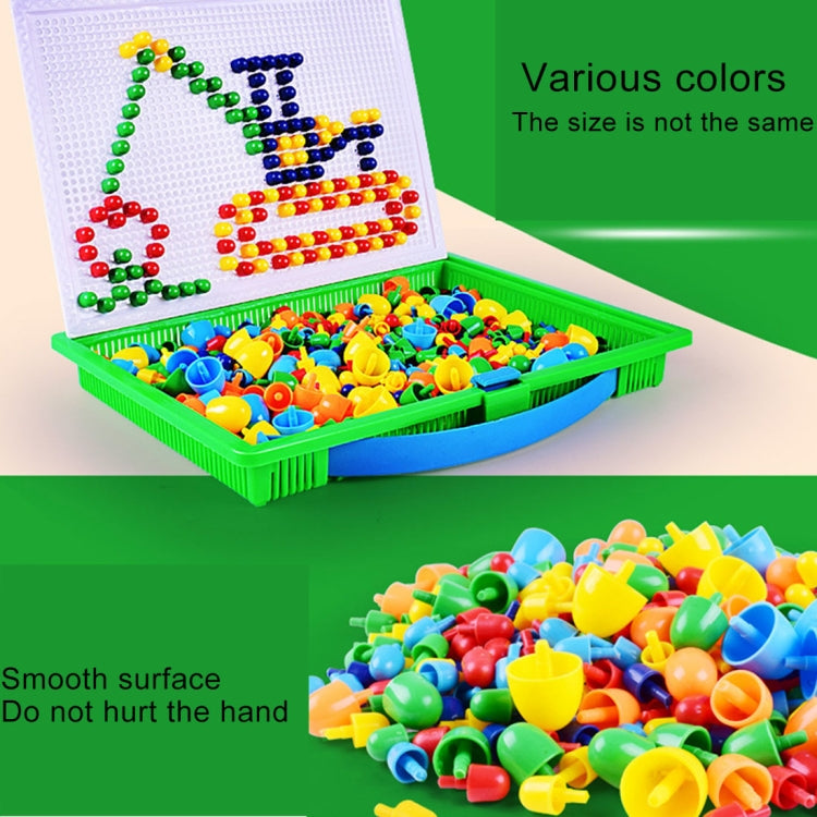 296 en 1 / Set Educativo para la Primera Infancia Creativo DIY Escritorio Seta Juego de Rompecabezas de Uñas Juguete, 296 in 1 / Green