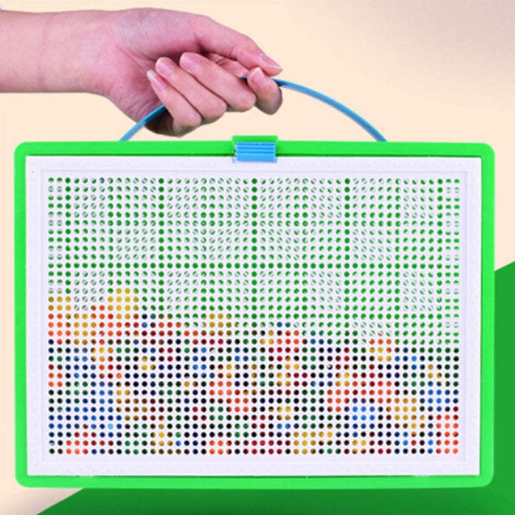 296 en 1 / Set Educativo para la Primera Infancia Creativo DIY Escritorio Seta Juego de Rompecabezas de Uñas Juguete, 296 in 1 / Green