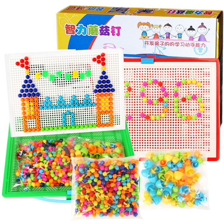 296 en 1 / Set Educativo para la Primera Infancia Creativo DIY Escritorio Seta Juego de Rompecabezas de Uñas Juguete, 296 in 1 / Green