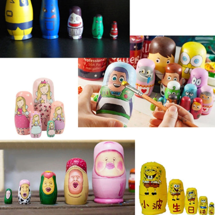 25 uds (5 juegos) creativo DIY embrión blanco ruso cinco capas de muñecas, 25PCS DIY Five Layers of Dolls