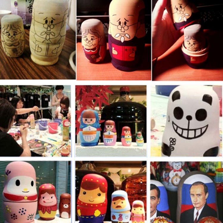 25 uds (5 juegos) creativo DIY embrión blanco ruso cinco capas de muñecas, 25PCS DIY Five Layers of Dolls