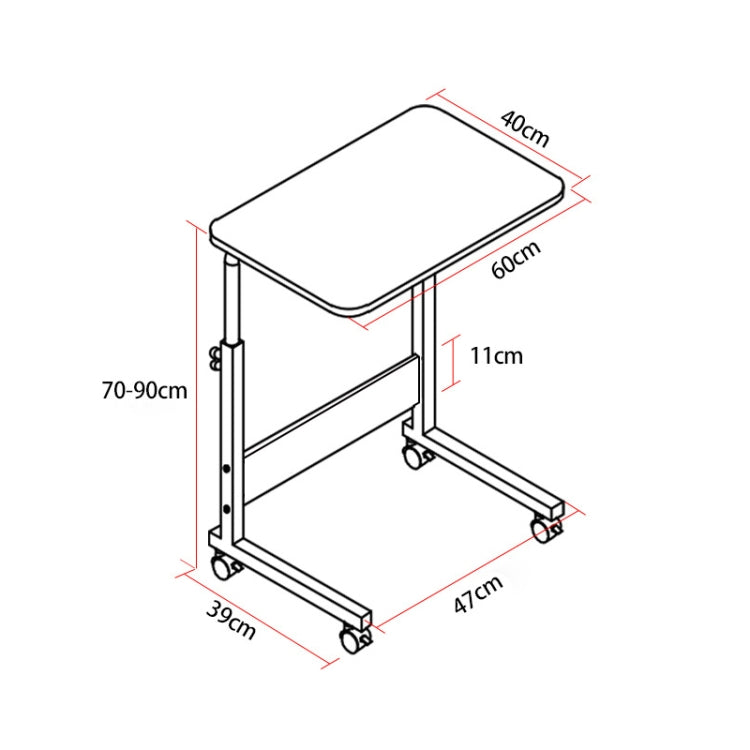 Mesa de escritorio extraíble para ordenador portátil, mesa de noche portátil con textura de madera