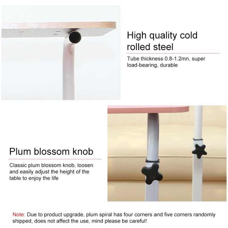 Mesa de escritorio extraíble para ordenador portátil, mesa de noche portátil con textura de madera