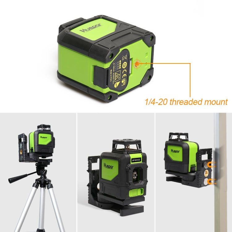 Nivel láser 901CG H360 grados/V130 grados que cubre paredes y pisos 5 líneas Rayo verde IP54 a prueba de agua/polvo