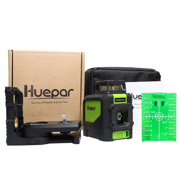 Nivel láser 901CG H360 grados/V130 grados que cubre paredes y pisos 5 líneas Rayo verde IP54 a prueba de agua/polvo