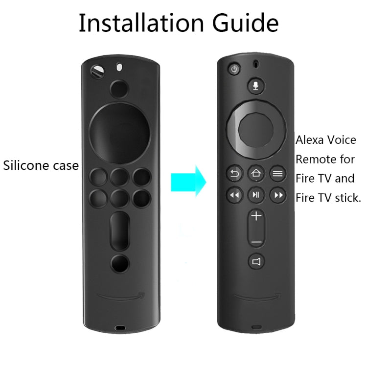 Cubierta de control remoto de silicona lavable con textura antideslizante para control remoto de Amazon Fire TV