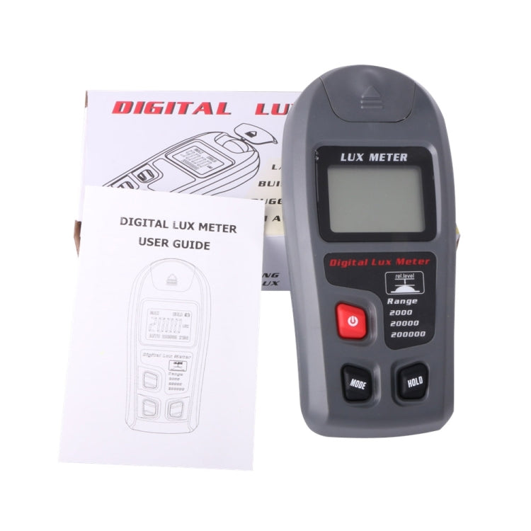 Medidor de lux de luz digital portátil LCD MT-30 para fábrica / escuela / casa en diversas ocasiones, rango: 0,1-200.000 lux, MT-30