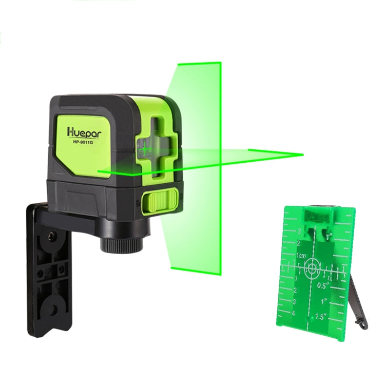 9011G 1V1H 15mW Nivel láser de haz verde de 2 líneas que cubre paredes y pisos