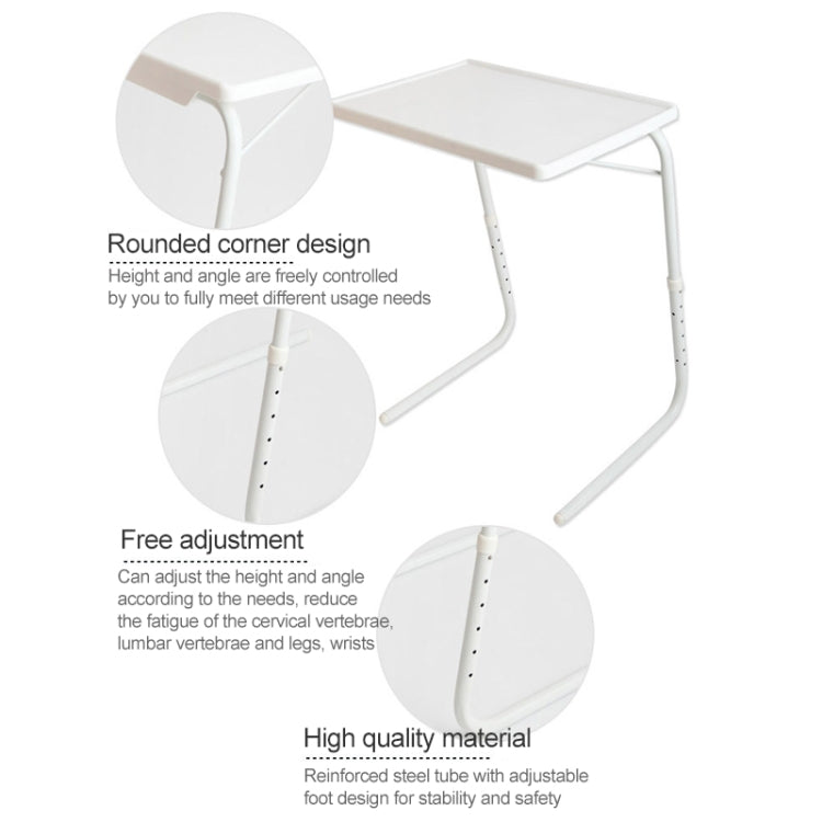 Almohadilla de plástico Soporte de tubo de acero Mesa portátil multiusos plegable elevable para computadora portátil, altura ajustable: 52-72 cm, ángulo ajustable: 30 grados / 60 grados / 90 grados, Adjustable Height: 52-72cm Pink                      ...