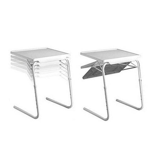 Almohadilla de plástico Soporte de tubo de acero Mesa portátil multiusos plegable elevable para computadora portátil, altura ajustable: 53-74 cm, ángulo ajustable: 30 grados / 60 grados / 90 grados / 180 grados, Adjustable Height: 53-74cm