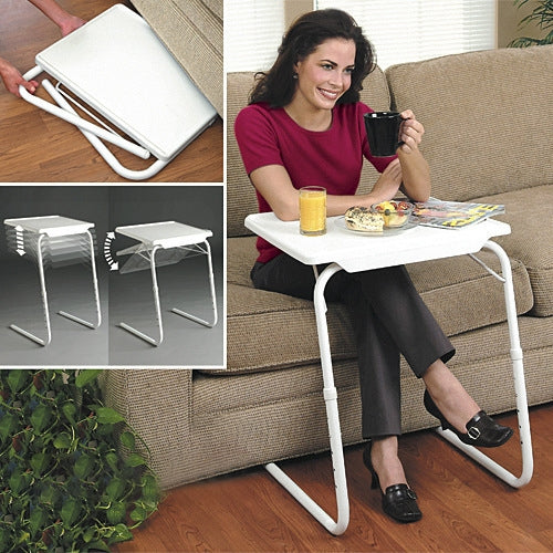 Almohadilla de plástico Soporte de tubo de acero Mesa portátil multiusos plegable elevable para computadora portátil, altura ajustable: 53-74 cm, ángulo ajustable: 30 grados / 60 grados / 90 grados / 180 grados, Adjustable Height: 53-74cm