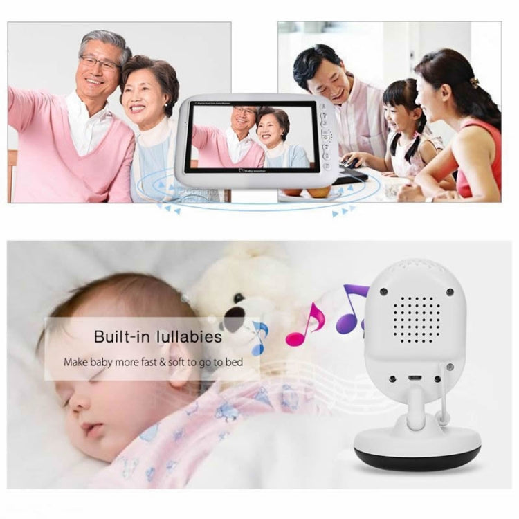 BM-SP820 Monitor de bebé con cámara de vigilancia inalámbrica LCD de 2,4 pulgadas y 2,4 GHz con visión nocturna LED de 7 IR, conversación de voz bidireccional, BM-SP820
