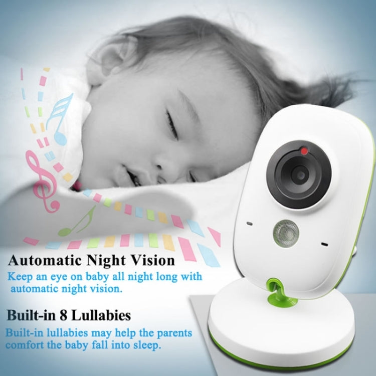 VB602 Monitor de bebé con cámara de vigilancia inalámbrica LCD de 2,4 pulgadas y 2,4 GHz, compatible con conversación bidireccional, visión nocturna, VB602