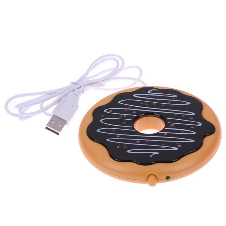Diseño de Donut Cable de alimentación USB escritorio tazón taza calentador té café bebidas estera calefactora Pad, Donut