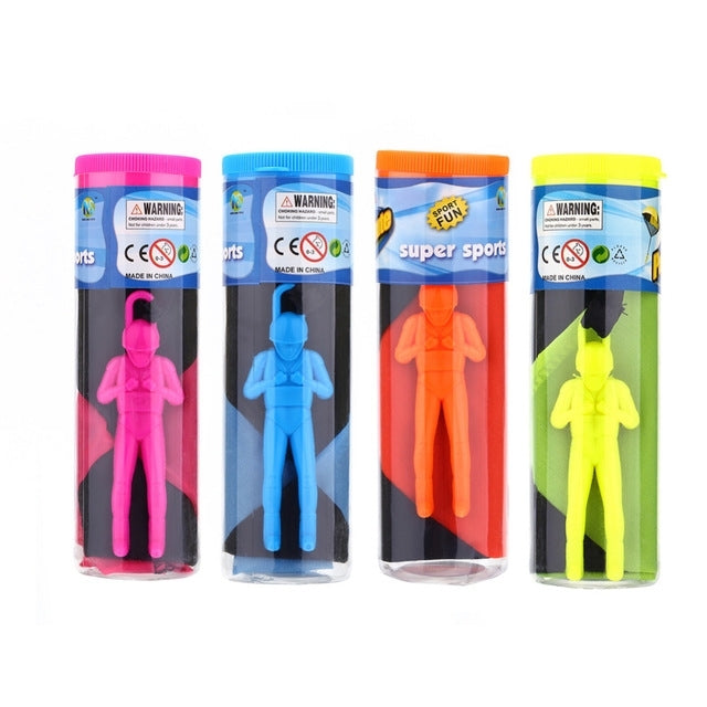Mini juego de lanzamiento a mano, paracaídas, paracaidista, juegos al aire libre, juguetes educativos para niños con figura de soldado para niños, entrega de colores aleatorios, Hand Throwing Parachute