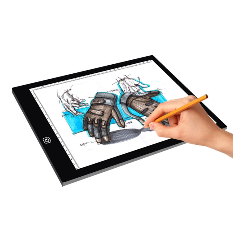 Tableros de copia acrílicos regulables LED de tres niveles de brillo de tamaño A4 para bloc de dibujo de bocetos de Anime, con cable USB de 1,5 m, A4 with 1.5m USB Cable & Power Adapter