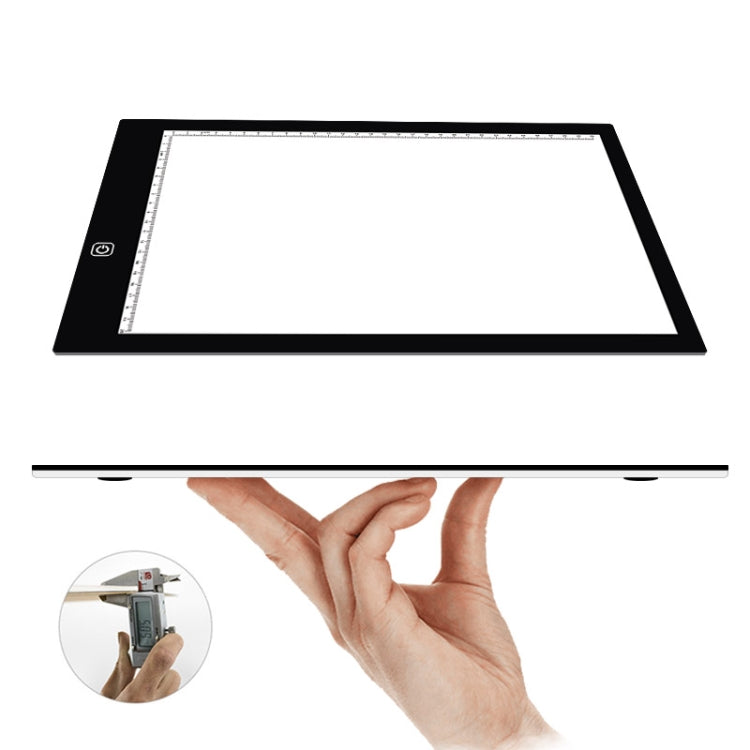 Tableros de copia acrílicos regulables LED de tres niveles de brillo de tamaño A4 para bloc de dibujo de bocetos de Anime, con cable USB de 1,5 m, A4 with 1.5m USB Cable & Power Adapter