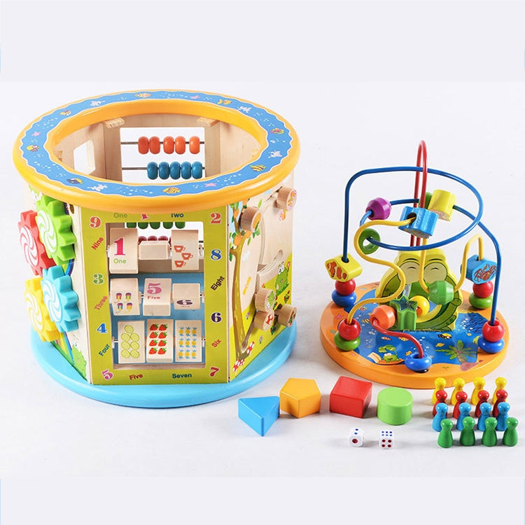 Juguete de caja de tesoro de juegos de madera multifuncional, Multi-functional