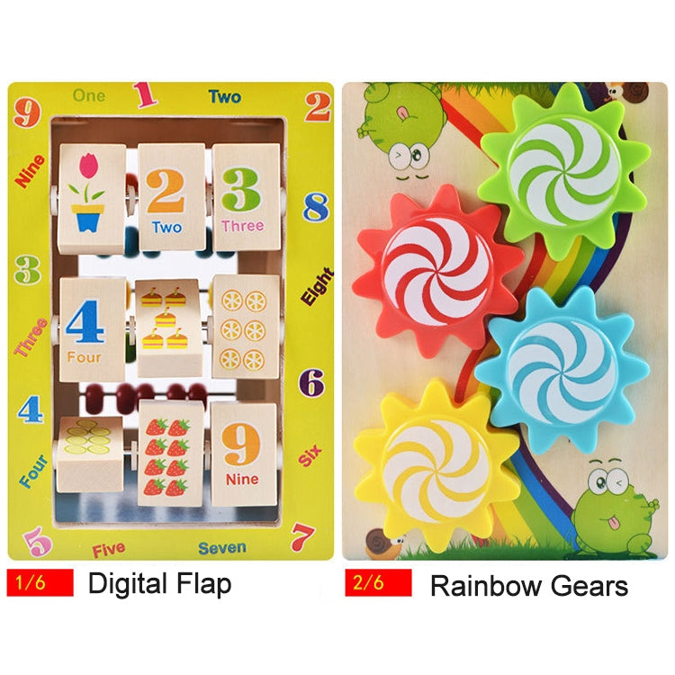 Juguete de caja de tesoro de juegos de madera multifuncional, Multi-functional