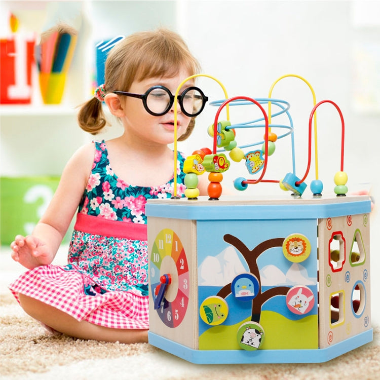 Juguete de caja de tesoro de juegos de madera multifuncional, Multi-functional