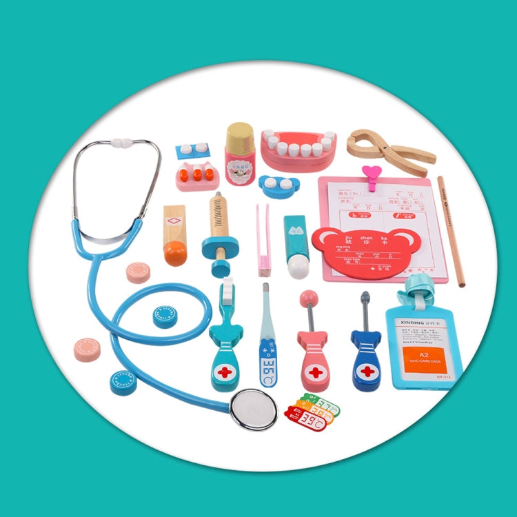 Juego de bolsa de juguete para juego de rol médico rompecabezas de aprendizaje temprano para niños de madera, Doctor Role Playing Game Set