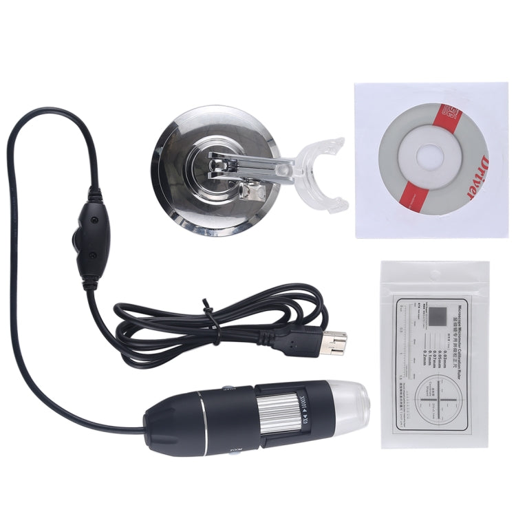 Lupa USB HD 0.3MP Sensor de imagen 2560x1920P Microscopio digital USB con 8 LED y soporte profesional