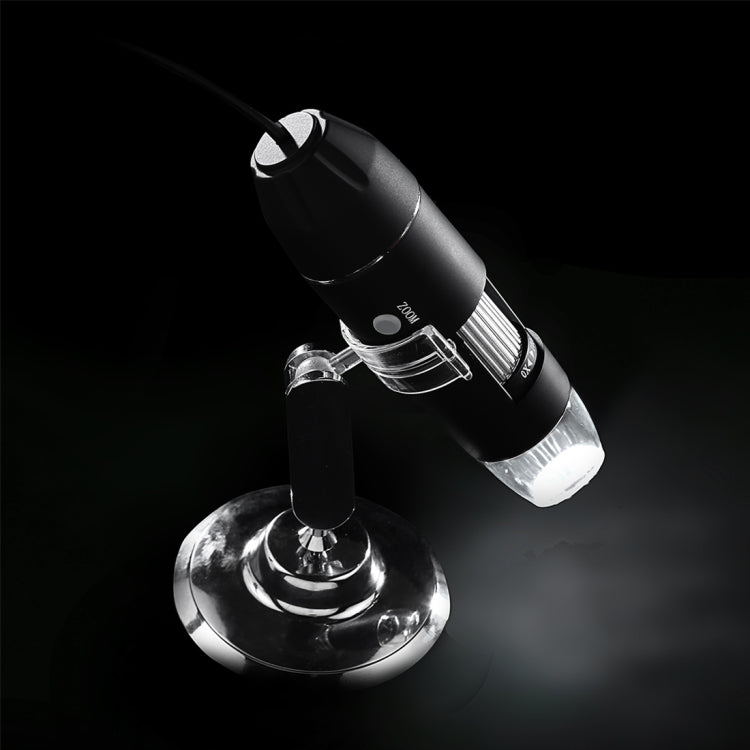 Lupa USB HD 0.3MP Sensor de imagen 2560x1920P Microscopio digital USB con 8 LED y soporte profesional