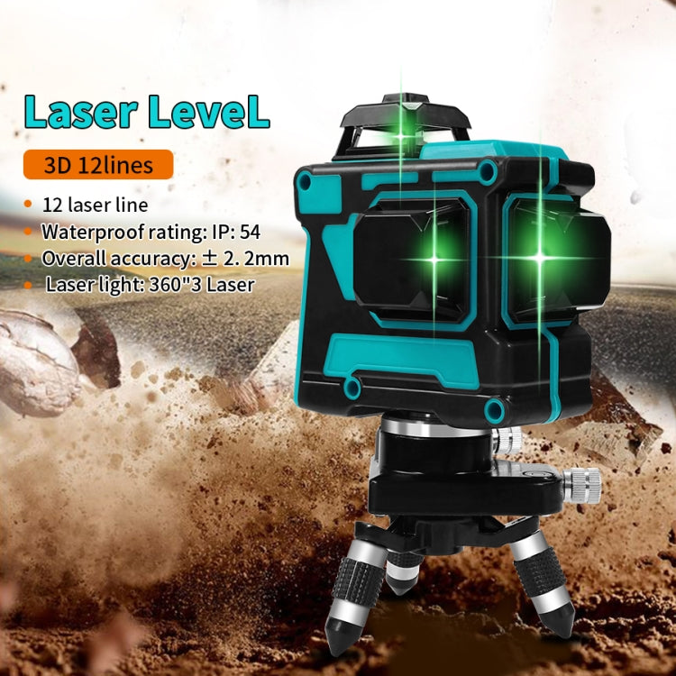 Hilda LS055 Nivel láser 12 líneas 3D Autonivelante 360 Cruz Horizontal Nivel vertical Rayo verde