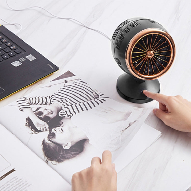 Enfriador de aire eléctrico de escritorio con ciclo de convección de aire de carga Mini USB ajustable portátil, compatible con Control de 2 velocidades