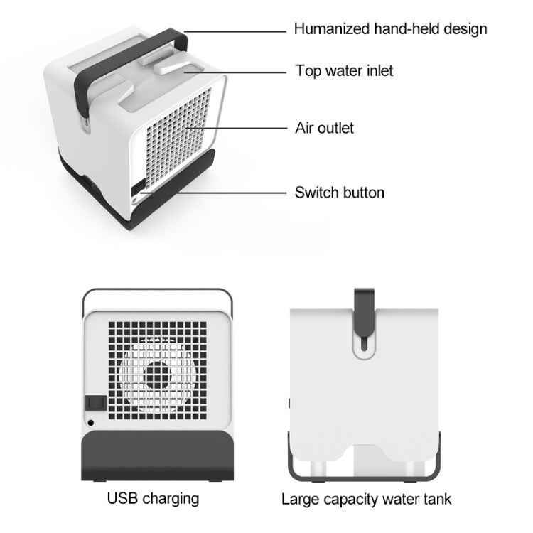 Spades Un nuevo ventilador de aire acondicionado de iones negativos, enfriador de aire de humidificación para el hogar