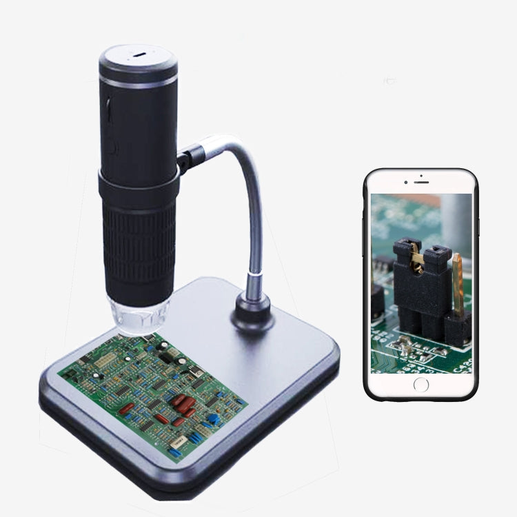 Microscopio digital de aumento F210 HD 1080P WIFI 1000X con 8 luces LED, F210 Silver