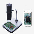 Microscopio digital de aumento F210 HD 1080P WIFI 1000X con 8 luces LED, F210 Silver