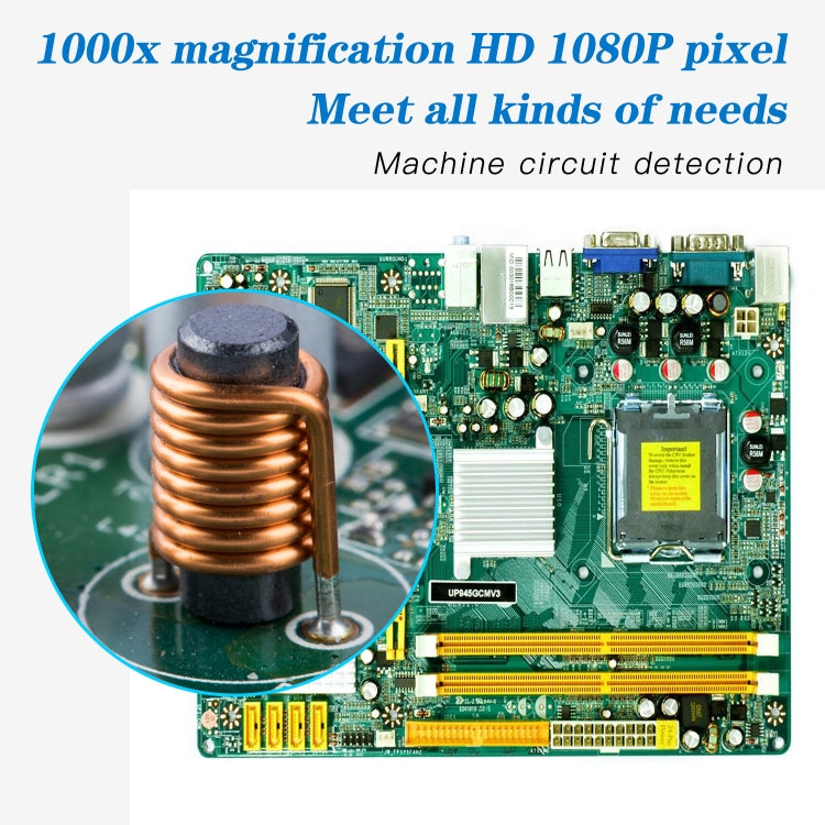 Microscopio digital de aumento F210 HD 1080P WIFI 1000X con 8 luces LED, F210 Silver