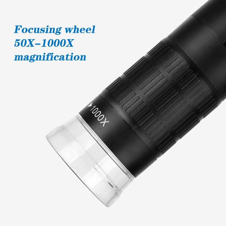 Microscopio digital de aumento F210 HD 1080P WIFI 1000X con 8 luces LED, F210 Silver
