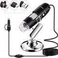 Lupa 1600X Sensor de imagen HD Microscopio digital USB 3 en 1 con 8 LED y soporte profesional