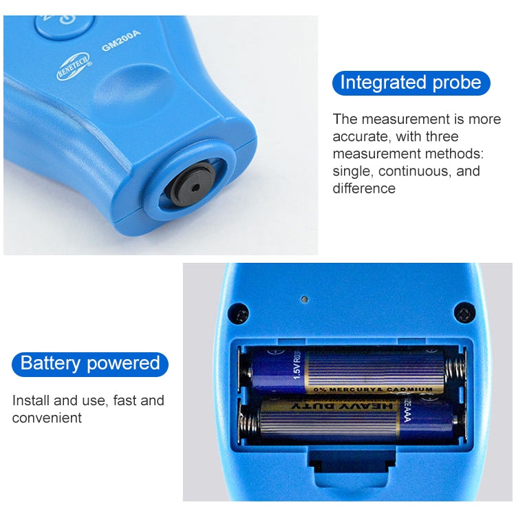 Medidor de espesor de recubrimiento de película Wintact WT200, WT200