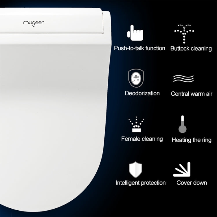 Cubierta de limpiador de inodoro con descarga inteligente, limpieza automática de baño multifunción en forma de U