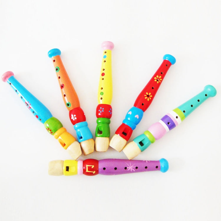 Niños de jardín de infantes Educación temprana Material didáctico Flauta colorida de madera Juguetes musicales, Tamaño: 20 * 2,5 cm, CD-5289 Flute