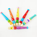 Niños de jardín de infantes Educación temprana Material didáctico Flauta colorida de madera Juguetes musicales, Tamaño: 20 * 2,5 cm, CD-5289 Flute