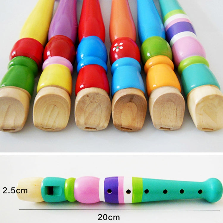Niños de jardín de infantes Educación temprana Material didáctico Flauta colorida de madera Juguetes musicales, Tamaño: 20 * 2,5 cm, CD-5289 Flute