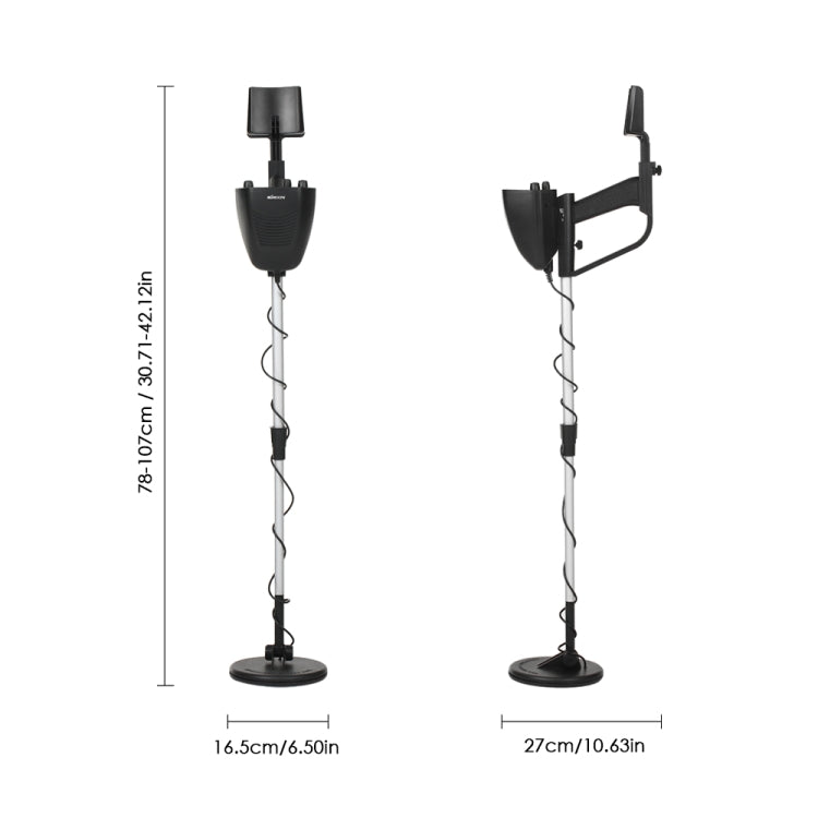 Detector de metales subterráneo MD4030, rango de medición: 1-30 cm, MD4030 Black