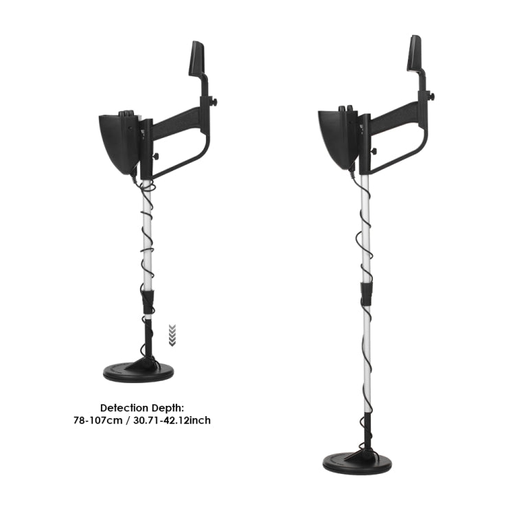 Detector de metales subterráneo MD4030, rango de medición: 1-30 cm, MD4030 Black
