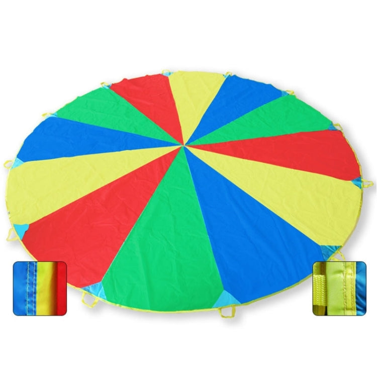 7 m Juego al aire libre para niños Ejercicio Juguetes deportivos Paraguas arco iris Juego de paracaídas Juguete divertido con 32 correas de mango para familias / jardines de infantes / parques de diversiones, 7m  16 Handle Straps