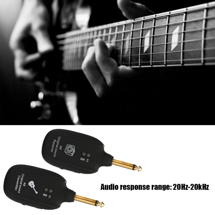 Receptor y transmisor inalámbrico para guitarra, sistema de conexión inalámbrica para guitarra eléctrica A8, pastillas, Guitar Wireless Transmitter